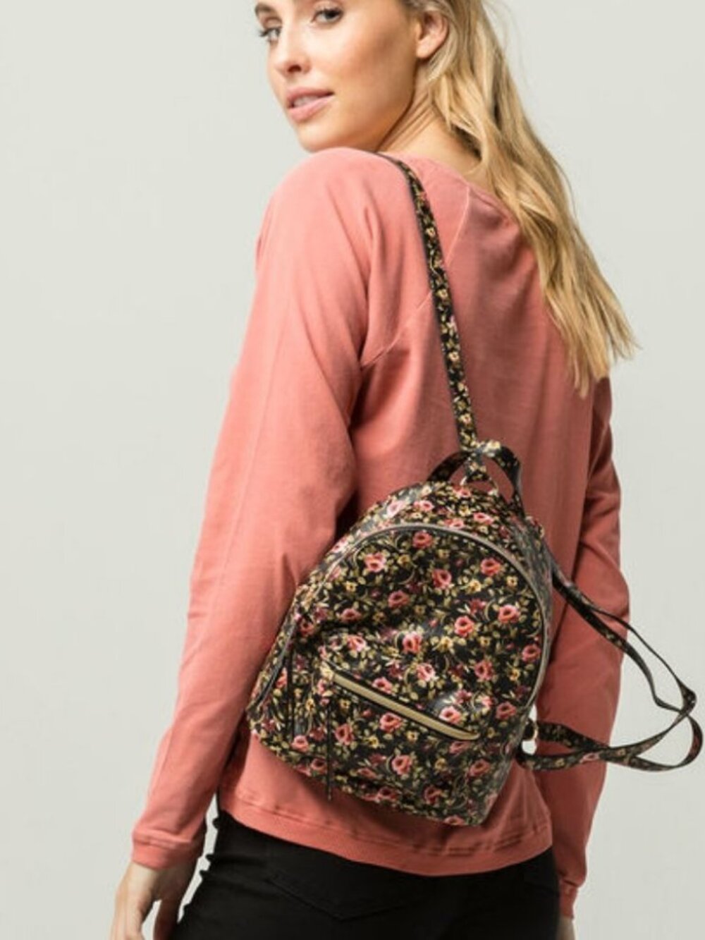 T-SHIRT & JEANS Floral Mini Backpack